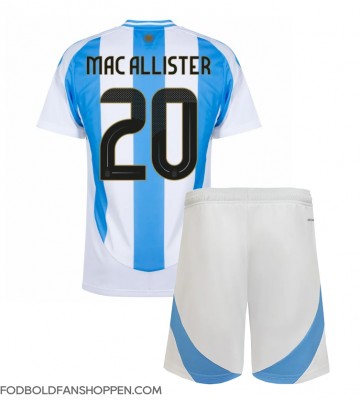 Argentina Alexis Mac Allister #20 Hjemmebanetrøje Børn Copa America 2024 Kortærmet (+ Korte bukser)